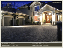 Night Paver Driveway Ponte Vedra Moderna